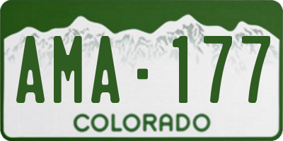 CO license plate AMA177
