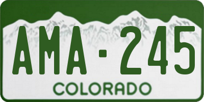 CO license plate AMA245