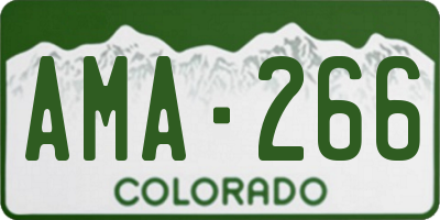 CO license plate AMA266