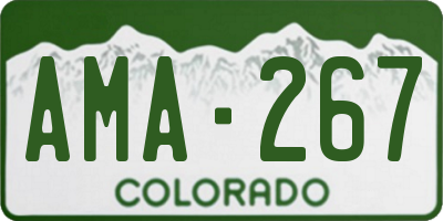 CO license plate AMA267