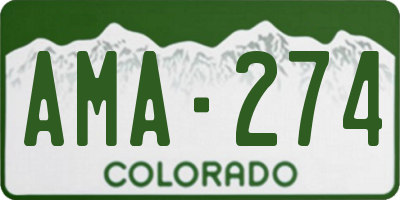CO license plate AMA274