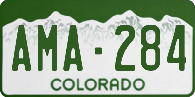 CO license plate AMA284