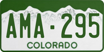 CO license plate AMA295