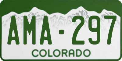 CO license plate AMA297