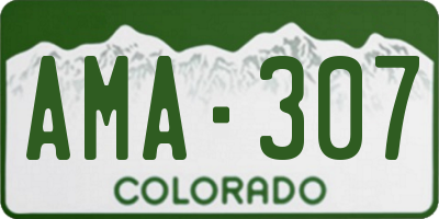 CO license plate AMA307