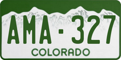 CO license plate AMA327