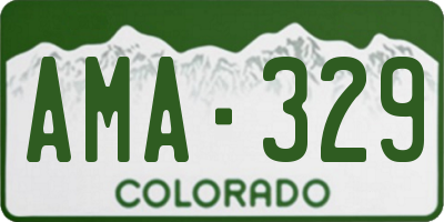CO license plate AMA329