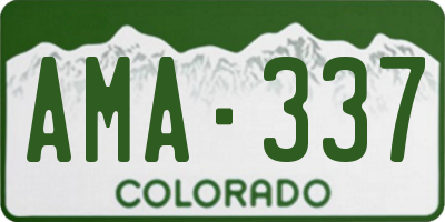 CO license plate AMA337