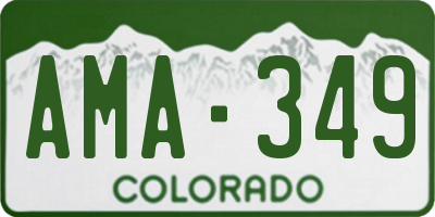 CO license plate AMA349