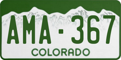 CO license plate AMA367