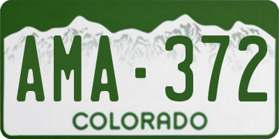 CO license plate AMA372