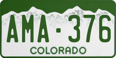 CO license plate AMA376