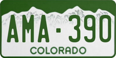 CO license plate AMA390