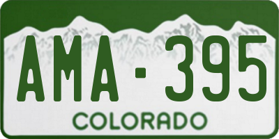 CO license plate AMA395