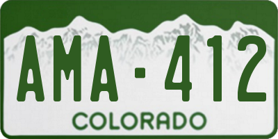 CO license plate AMA412