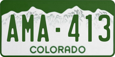 CO license plate AMA413