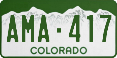 CO license plate AMA417