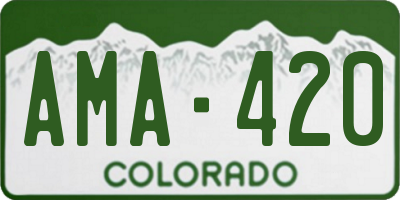 CO license plate AMA420