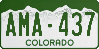 CO license plate AMA437