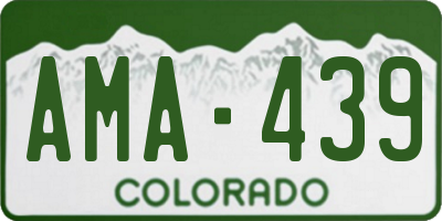 CO license plate AMA439