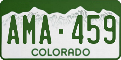 CO license plate AMA459