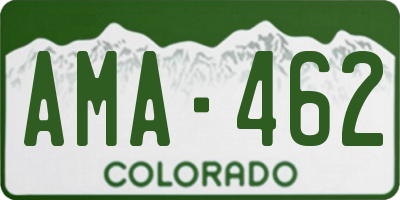 CO license plate AMA462