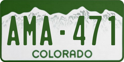 CO license plate AMA471