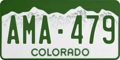 CO license plate AMA479