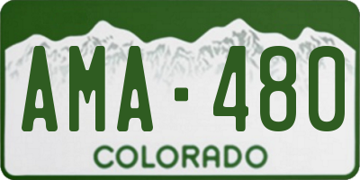 CO license plate AMA480