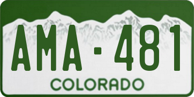 CO license plate AMA481