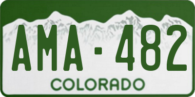 CO license plate AMA482