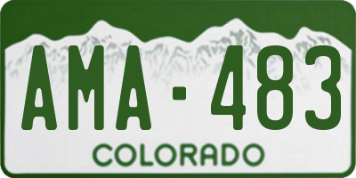 CO license plate AMA483