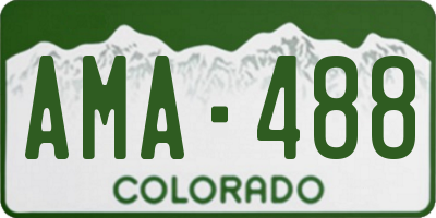 CO license plate AMA488