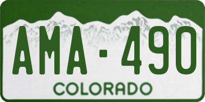 CO license plate AMA490