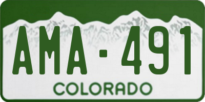 CO license plate AMA491