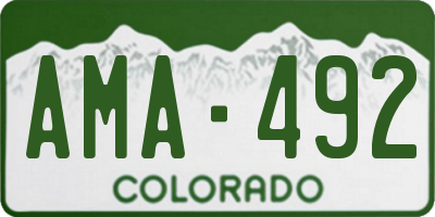 CO license plate AMA492