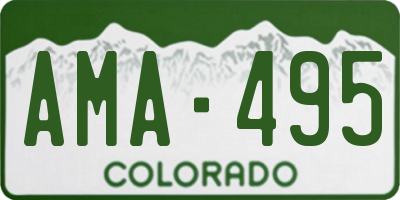 CO license plate AMA495