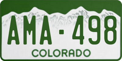 CO license plate AMA498