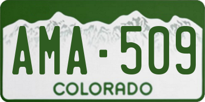 CO license plate AMA509