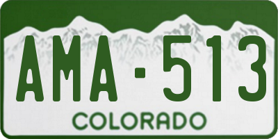 CO license plate AMA513
