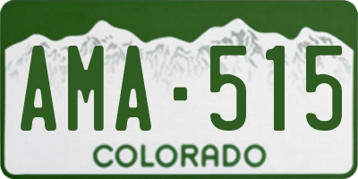 CO license plate AMA515