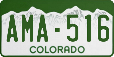 CO license plate AMA516