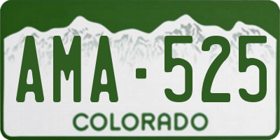 CO license plate AMA525