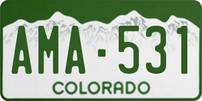 CO license plate AMA531