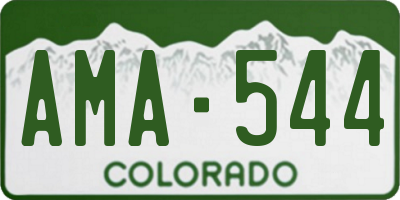 CO license plate AMA544