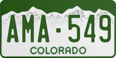 CO license plate AMA549