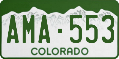 CO license plate AMA553
