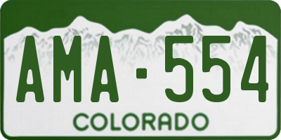 CO license plate AMA554