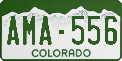 CO license plate AMA556