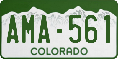CO license plate AMA561